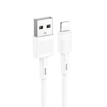 Hoco x83 Victory töltő és adatkábel USB/Lightning csatlakozóval 1 méter 2.4A, fehér