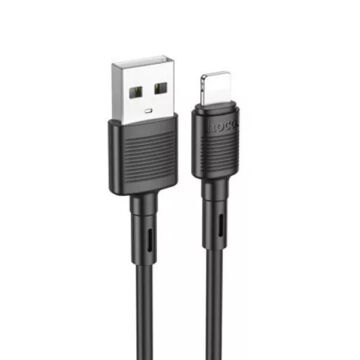Hoco x83 Victory töltő és adatkábel USB/Lightning csatlakozóval 1 méter 2.4A, fekete