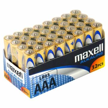 Maxell AAA Alkáli Elem LR3 Zsugorfóliás (32db)