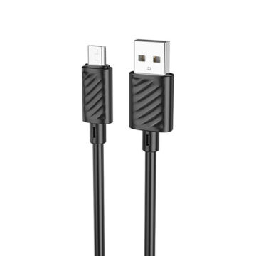 Hoco x88 töltő és adatkábel USB/Micro-USB csatlakozóval 1 méter 2.4A, fekete