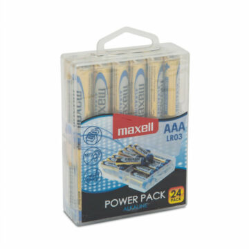 Maxell AAA Alkáli Elem LR3 Power Pack Zsugorfóliás (24db)