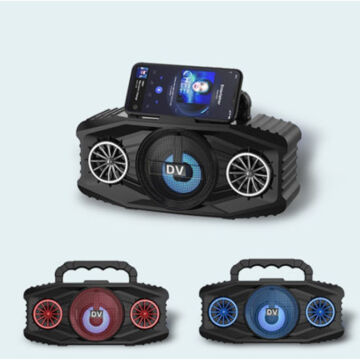 DV-56 Hordozható Bluetooth RGB LED Hangszóró Telefontartóval