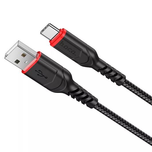 Hoco x59 Victory töltő és adatkábel USB/Type-C csatlakozóval 1 méter 3A, fekete