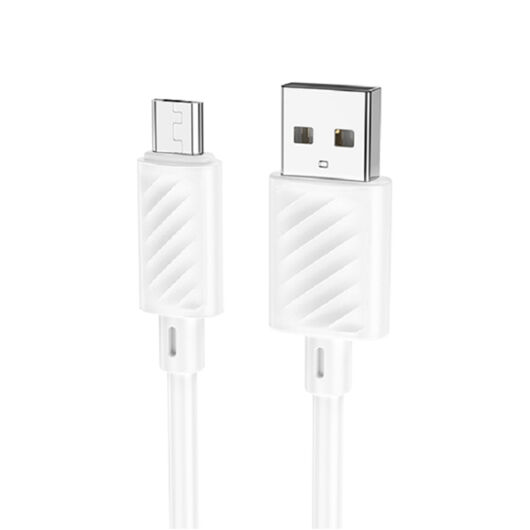 Hoco x88 töltő és adatkábel USB/Micro-USB csatlakozóval 1 méter 2.4A, fehér