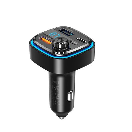 XO BCC08 FM transzmitter, bluetooth, USB-C port, 18W, 3.1A, fekete