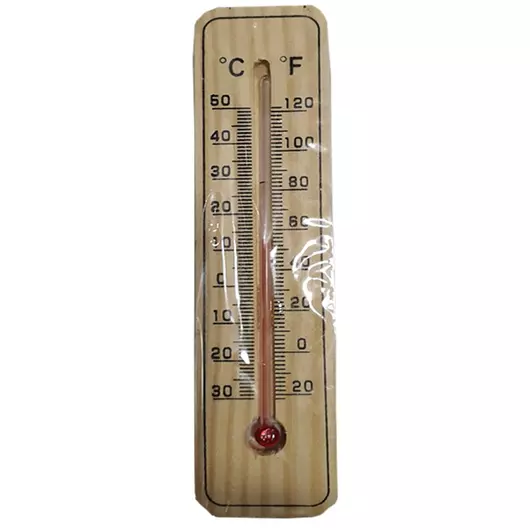 Hőmérő Fa 15x3,5cm