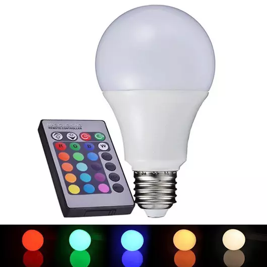 RGB LED Izzó Távirányítóval E27 5W