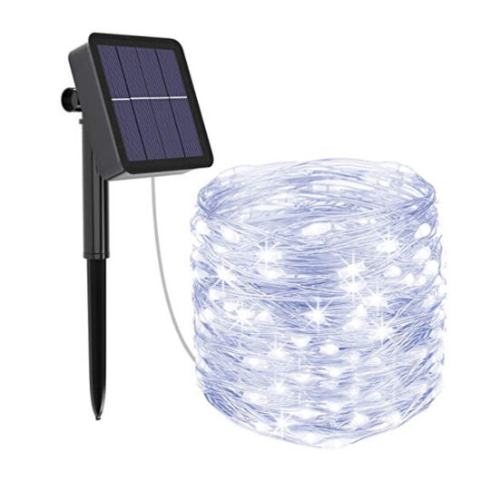 Kültéri Napelemes Microled Fényfüzér 100 hideg fehér LED