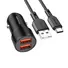 Kép 1/2 - Borofone BZ19 Dupla USB portos autóstöltő 2.4A + Type-C kábel 1m, fekete