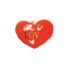 Kép 2/2 - Világító plüss szív párna angyal mintával
